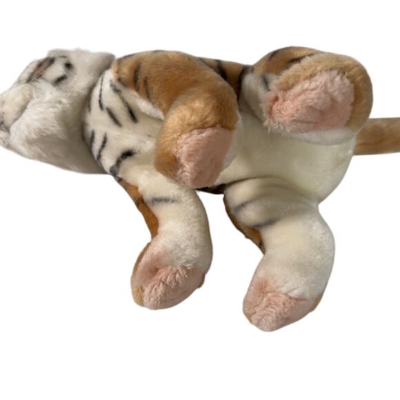 Nat & Jules Demdaco Soft Plush Beanie Brown Bengal Tiger 12" Stuffed Animal - Picture 4 of 8